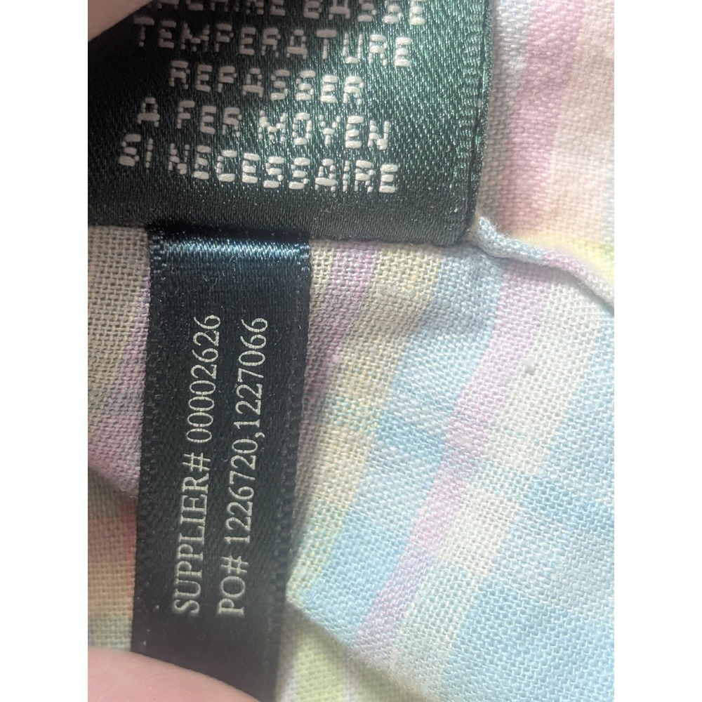 Lauren Ralph Lauren Shirt Womens 3X Pastel Plaid Linen Cotton Roll Tab - Picture 14 of 16